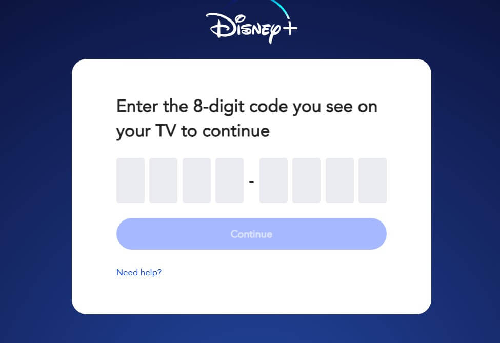 Enter Disney Plus activae code